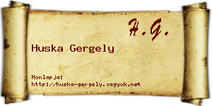 Huska Gergely névjegykártya