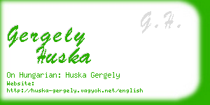 gergely huska business card